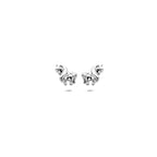 Ohrstecker Einhorn 5,5 mm Sterlingsilber rhodiniert
