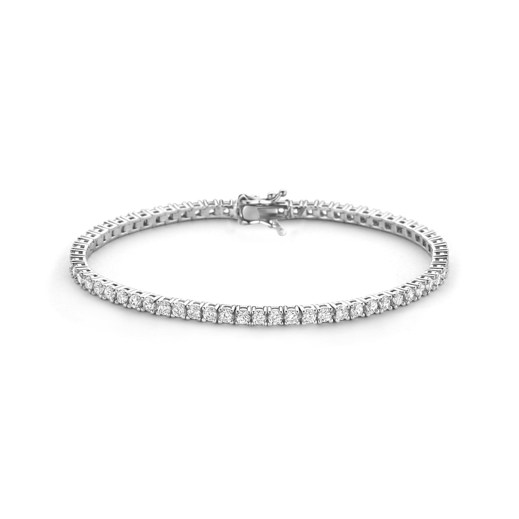 tennisarmband zirkonia 3,0 mm zilver gerhodineerd
