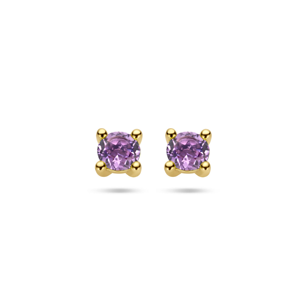 Ohrstecker Amethyst 14K Gelbgold