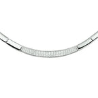 Zirkonia-Halskette 6,5 mm 43 + 3 cm Silber rhodiniert