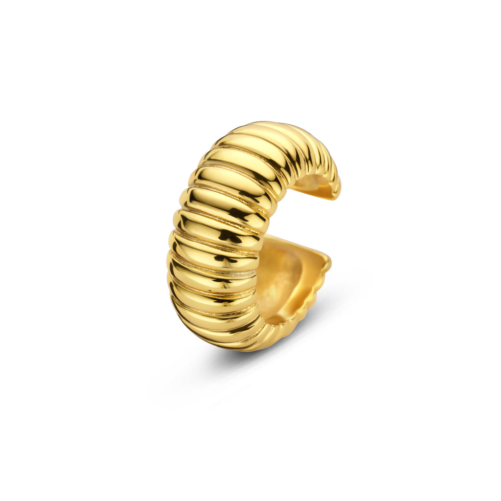 ear cuff 14 mm 1 micron zilver verguld (geel)