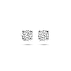 oorknoppen lab grown diamant 0.50ct (2x 0.25ct) h si 14K witgoud met palladium