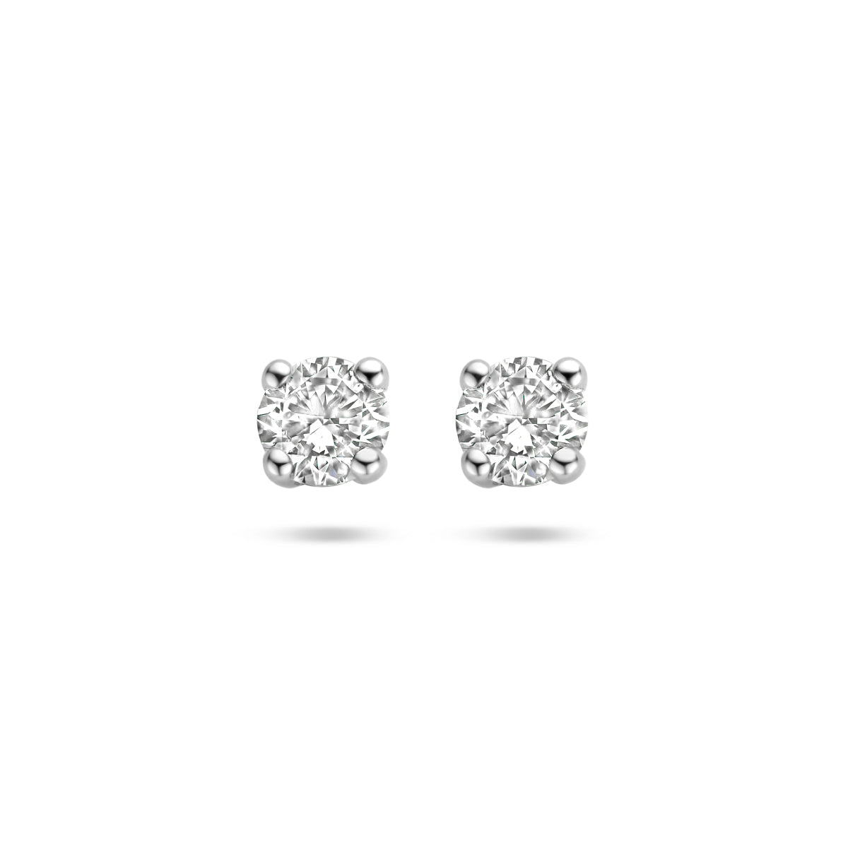 oorknoppen lab grown diamant 0.50ct (2x 0.25ct) h si 14K witgoud met palladium