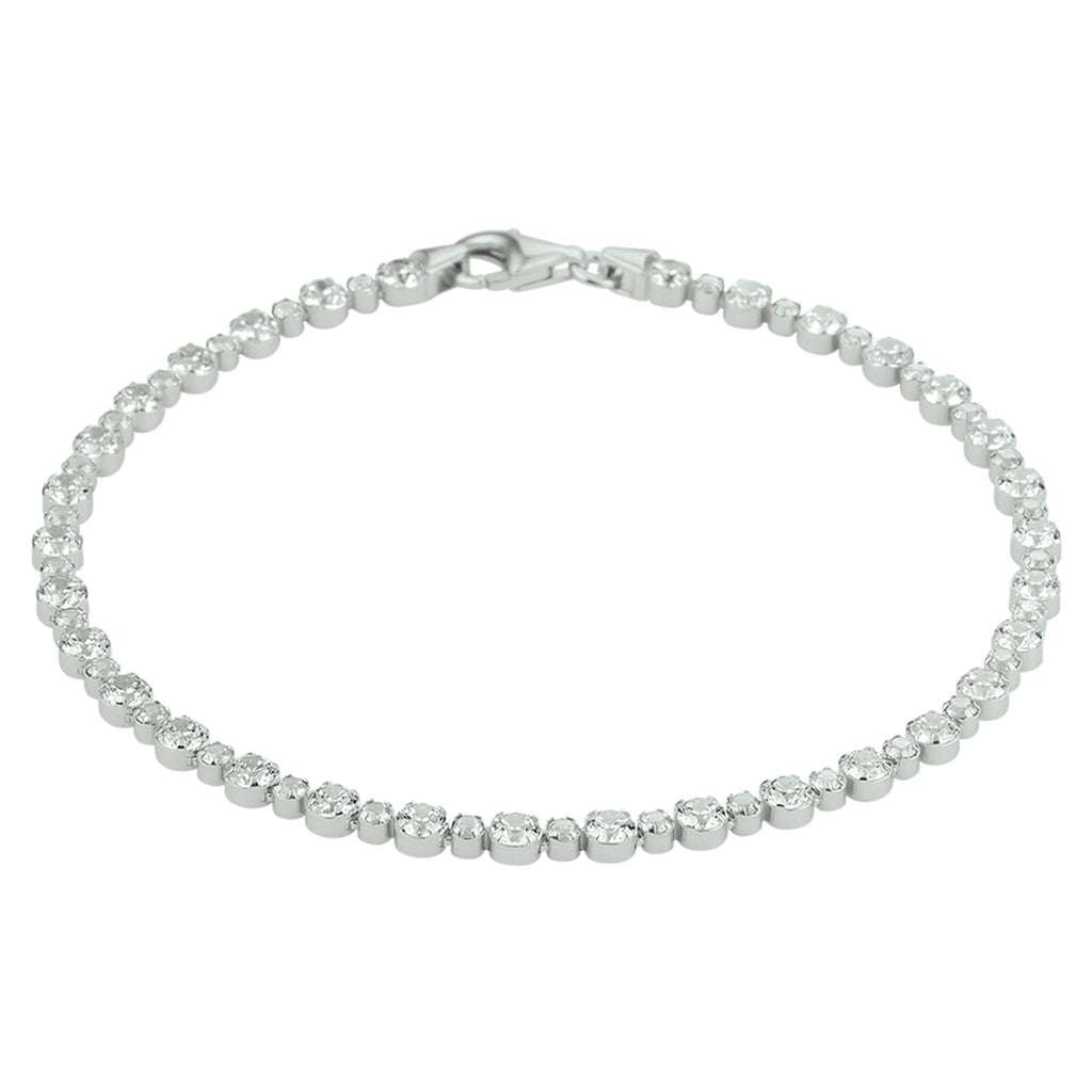Tennisarmband Zirkonia 3,0 mm 18 cm Silber rhodiniert