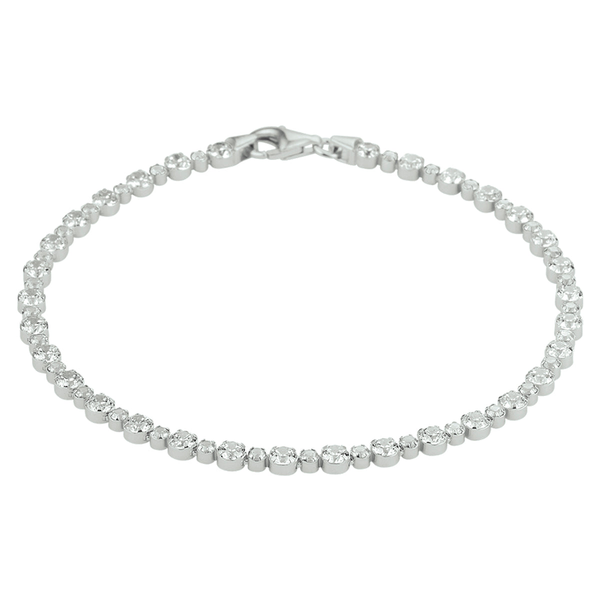 Tennisarmband Zirkonia 3,0 mm 18 cm Silber rhodiniert