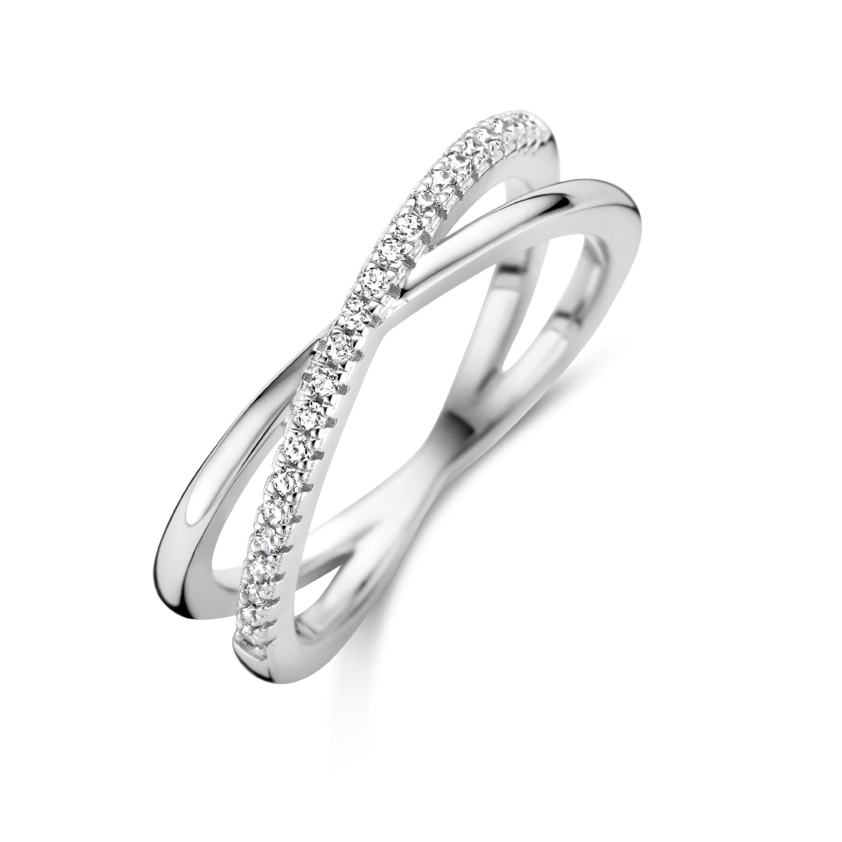 Ring Zirkonia Silber rhodiniert