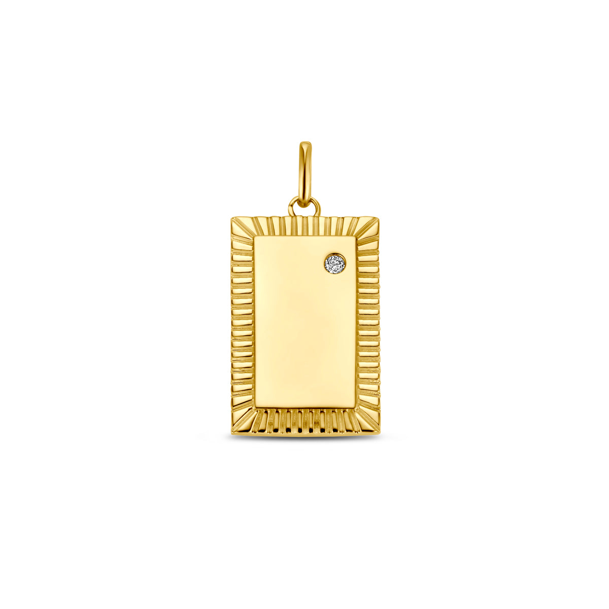 graveerhanger diamant 0.01ct h p 20 mm 14K geelgoud