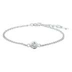 armband zirkonia 1,7 mm 16,5 + 2,5 cm zilver gerhodineerd