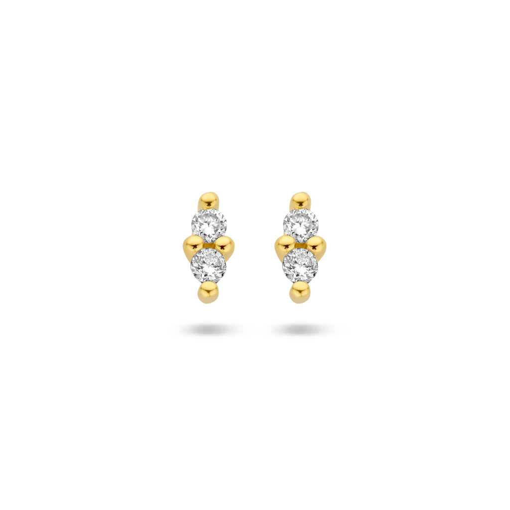 Ohrstecker Diamant 0,04 ct (2x 0,02 ct) h p1 14K Gelbgold