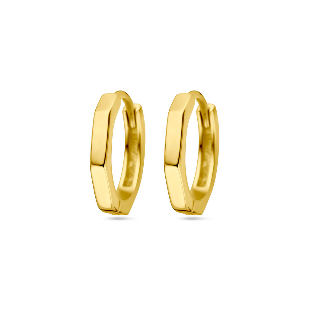 klapoorringen 1 micron zilver verguld (geel)