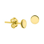 Ohrstecker rund Silber vergoldet (gelb)
