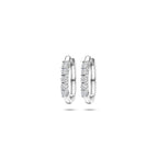 klapoorringen zirkonia 15 mm zilver gerhodineerd