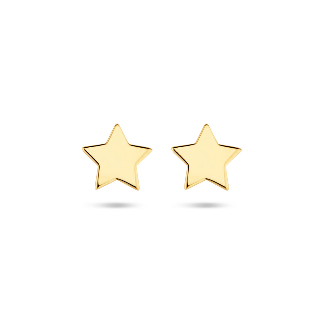 Stern-Ohrstecker aus 14-karätigem Gelbgold
