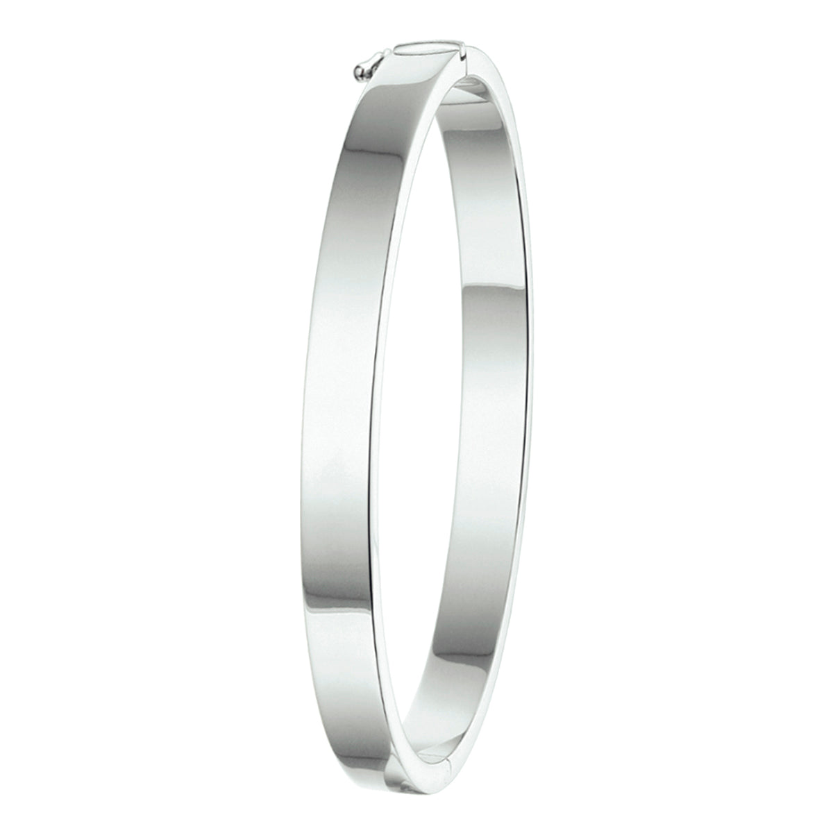 Armreifenscharnier 6 mm Flachrohr silber rhodiniert