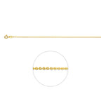 9k Ankerkette flach 1,2 mm 9K gelb