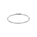 Falkenauge-Armband mit Abstandshalter 2,3 mm Silber rhodiniert