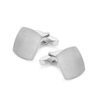 manchetknopen poli/mat 15,5 mm zilver gerhodineerd