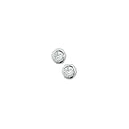 oorknoppen zirkonia zilver gerhodineerd