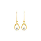 oorhangers franse haak zirkonia 23 mm 14K geelgoud