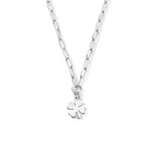 collier klavertje 40 + 5 cm zilver gerhodineerd