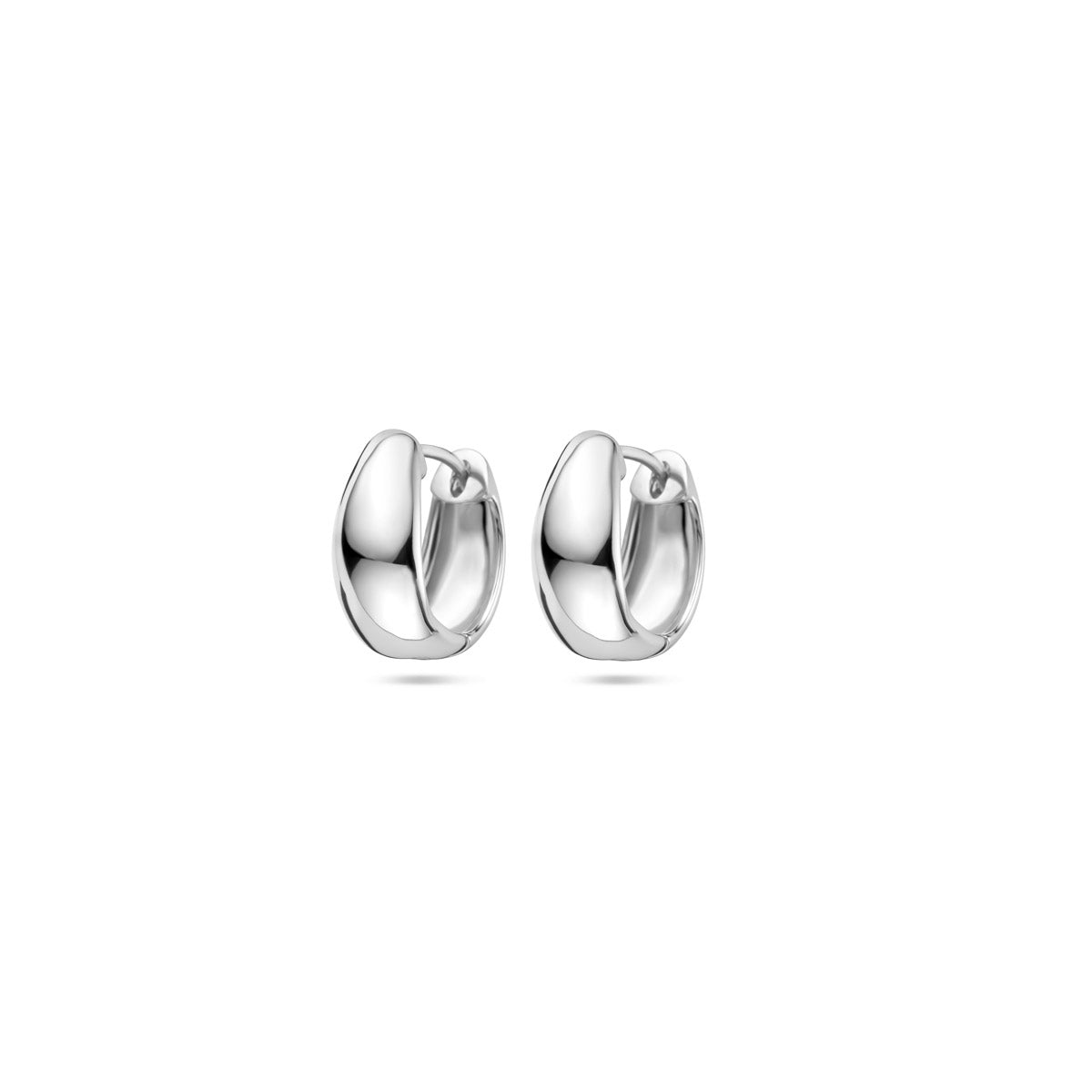 Klappcreolen 13,5 mm Silber rhodiniert