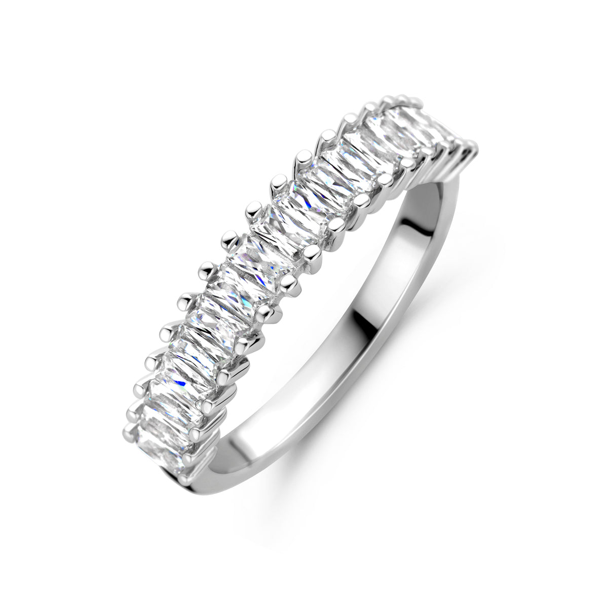 Ring Zirkonia Silber rhodiniert