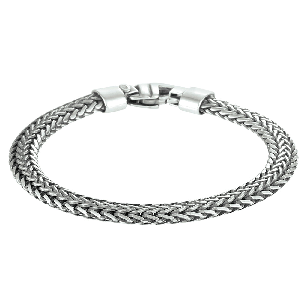 Armband Oxi Fuchsschwanz 7 mm 20 cm Silber oxidiert