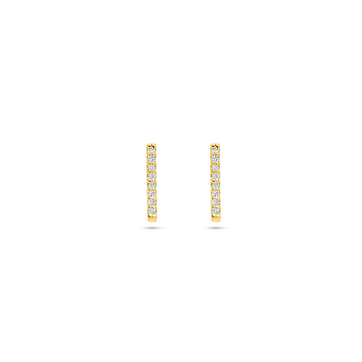 oorknoppen lab grown diamant 0.08ct (2x 0.04ct) g vs 10 mm 14K geelgoud