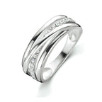 Ring Zirkonia Silber rhodiniert