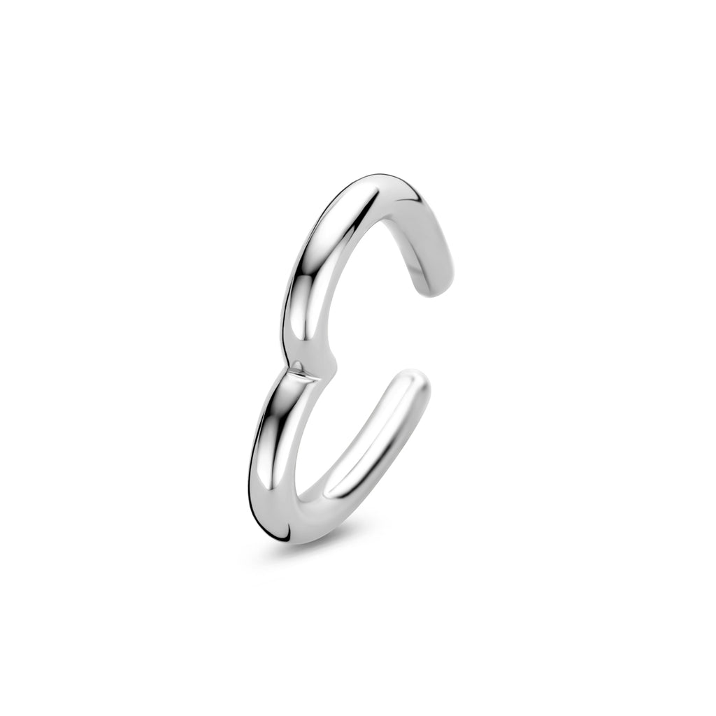 ear cuff hartje 14 mm zilver gerhodineerd