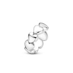 ear cuff hartjes 12,5 mm zilver gerhodineerd