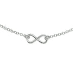 Halskette Unendlichkeit 2,1 mm 40 + 4 cm Silber rhodiniert