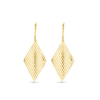 oorhangers ruit franse haak 14K geelgoud