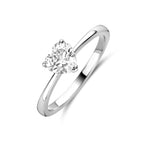Ring Zirkonia Herz Silber rhodiniert