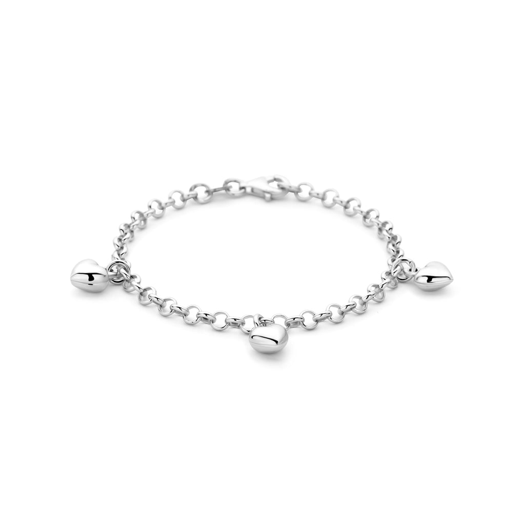 Armband Herz 15 cm Silber rhodiniert