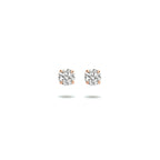 oorknoppen zirkonia 4 mm 14K roségoud