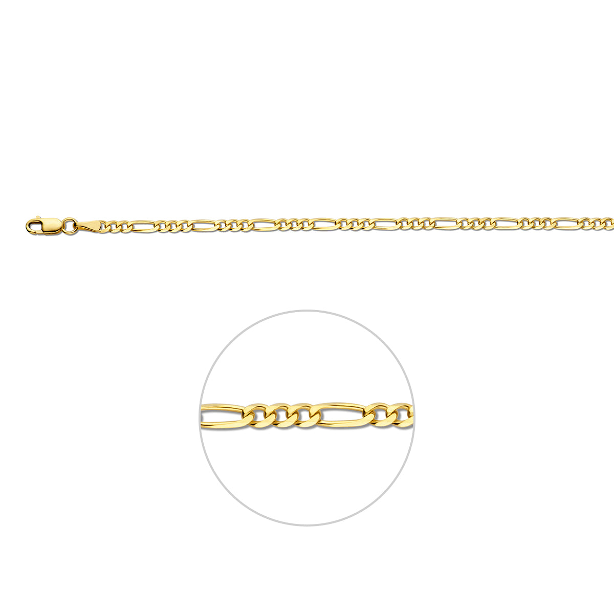 figaro 3,0 mm 14K geelgoud