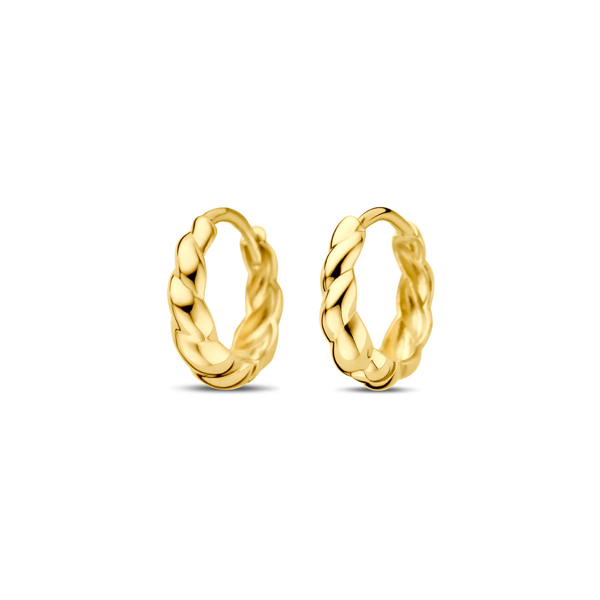 klapoorringen 13 mm 14K geelgoud