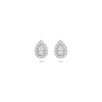 oorknoppen zirkonia 8,5 mm zilver gerhodineerd