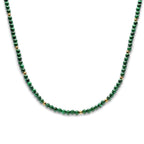 collier malachiet 42 + 3 cm 3 micron zilver verguld (geel)