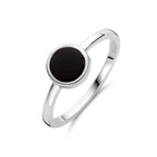 Ring Onyx Silber rhodiniert