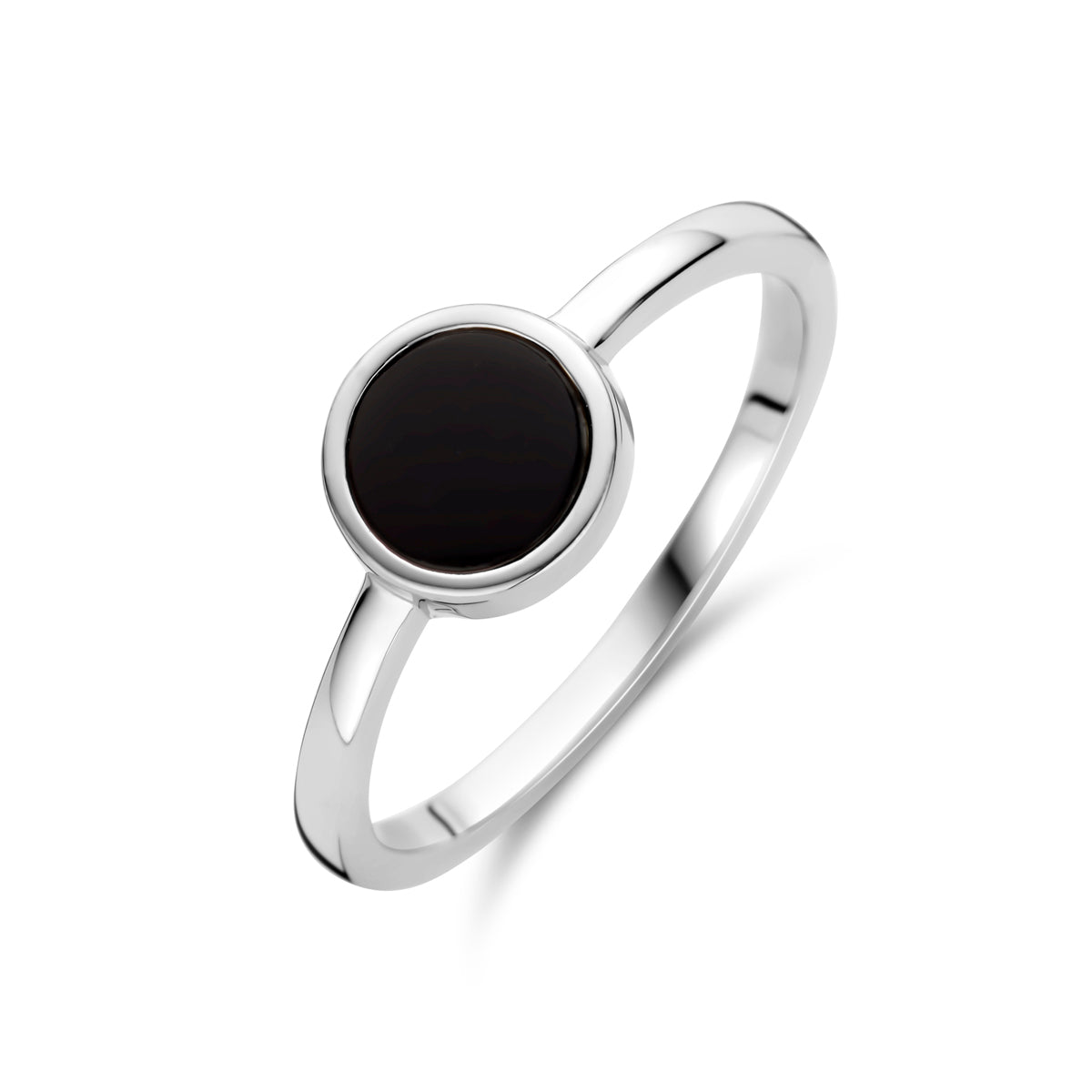 Ring Onyx Silber rhodiniert