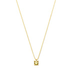 Halskette mit synth. Geburtsstein 42 + 2 cm 14K Gelbgold
