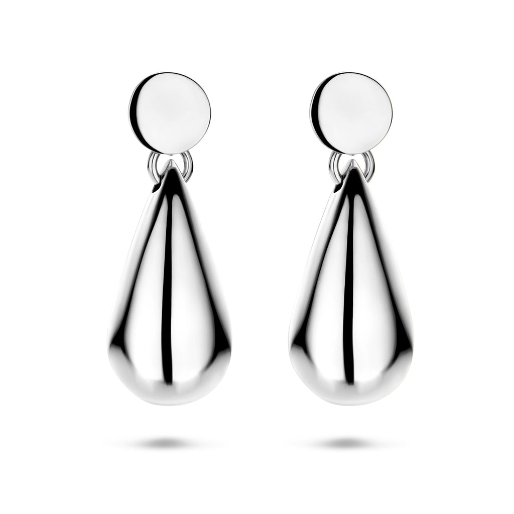 Ohrhänger Tropfen 41 mm Silber rhodiniert