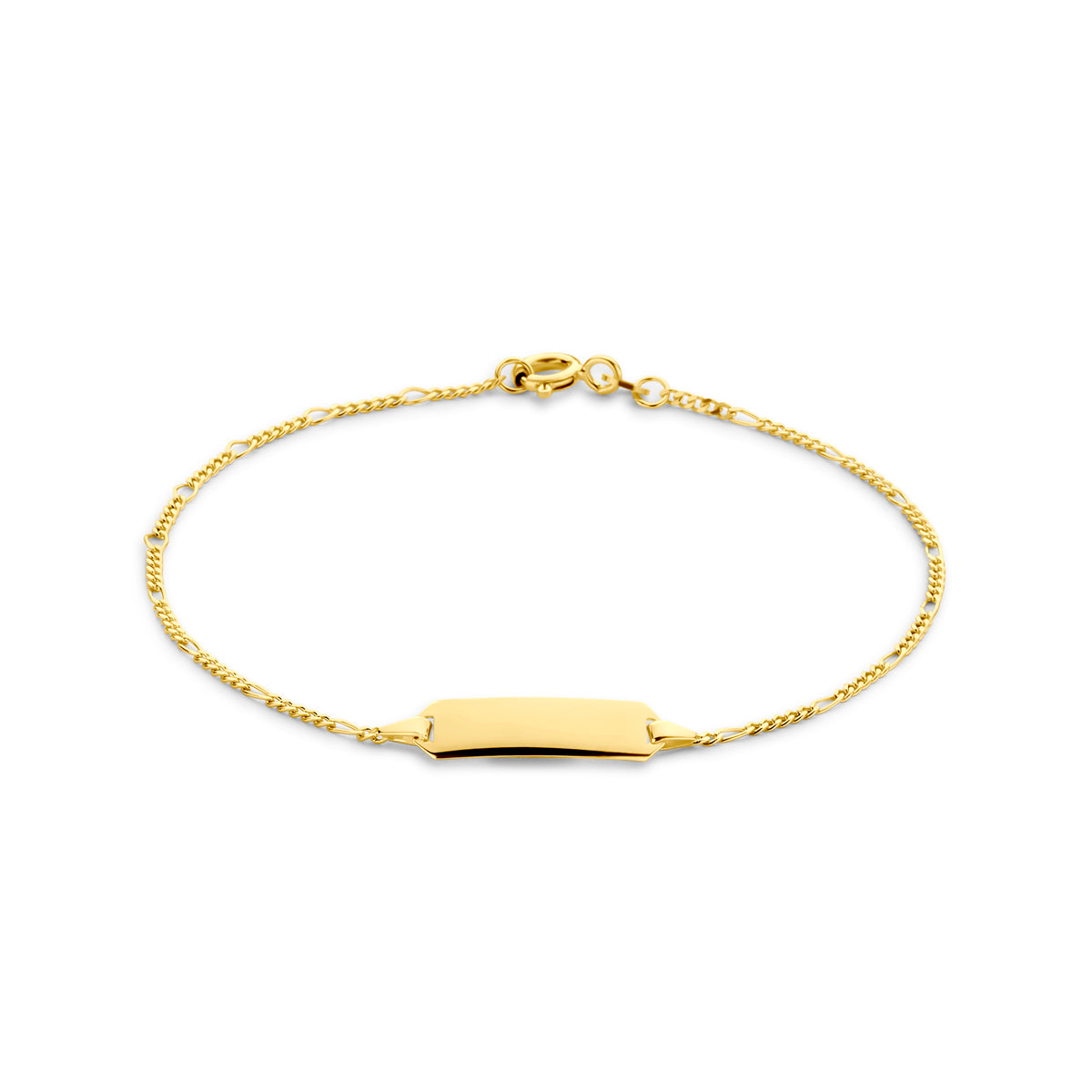graveerarmband plaat 5 mm 15,5 - 19 cm 14K geelgoud
