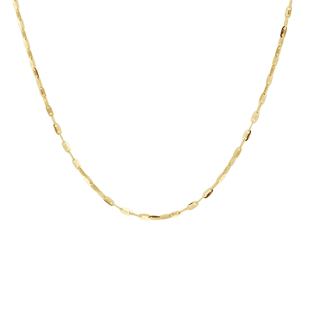 collier plaatjes 1,5 mm 41 - 43 - 45 cm 14K geelgoud - plaat,buis,spijltje