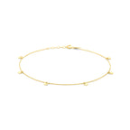 Fußkettchen, Kreise, 24 + 2 cm, 14K Gelbgold