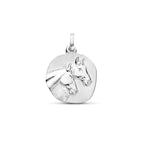 hanger paard poli/mat 22 mm zilver gerhodineerd