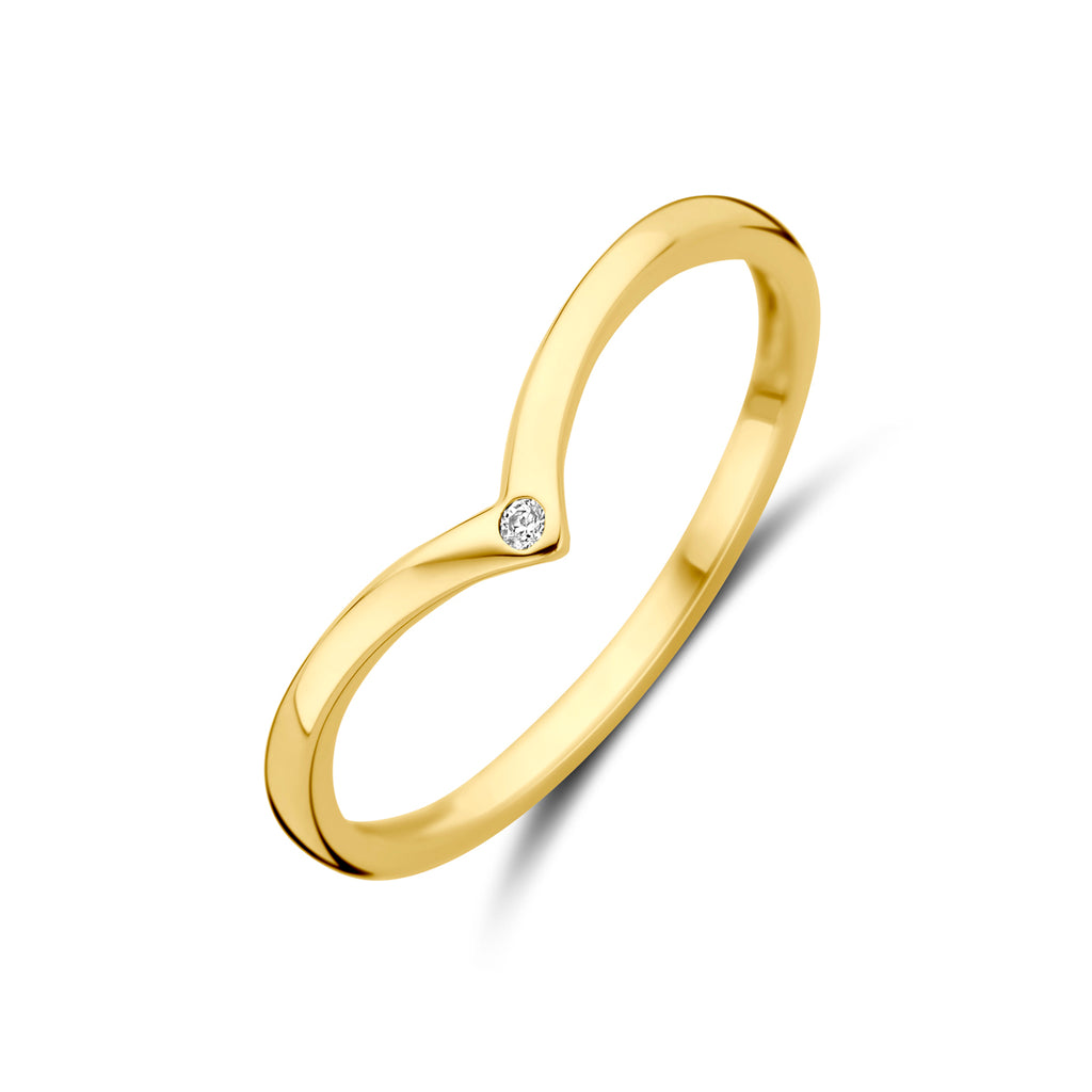 Ring Zirkonia 14K Gelbgold