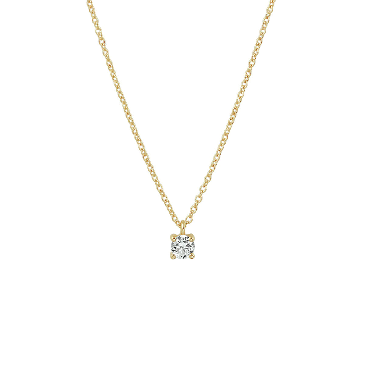 collier zirkonia 40 - 42 - 44 cm 14K geelgoud